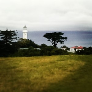 The lighthouse and lodge.