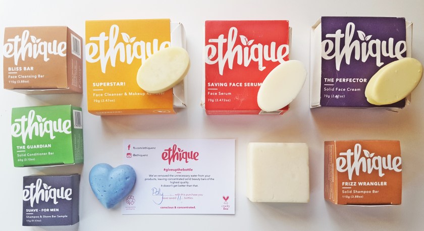 Try using beauty products in bar form to replace shampoo, conditioner and beauty products that come in plastic bottles.