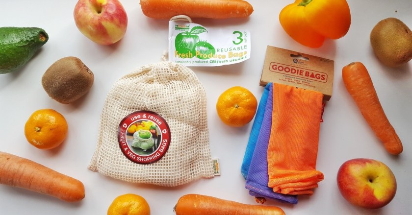 I've been using these produce bags so no more plastic bags for fruit and veges.
